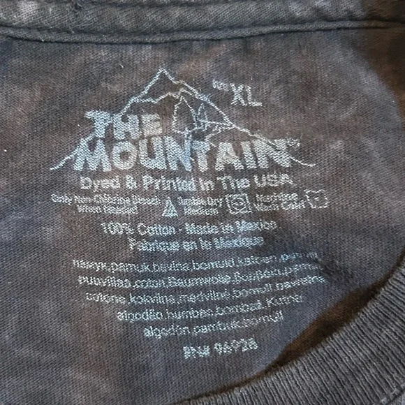 The Mountain "Perfect World" Pit Bull Graphic T-Shirt Size XL Tie Dye Cropped - Picture 6 of 7